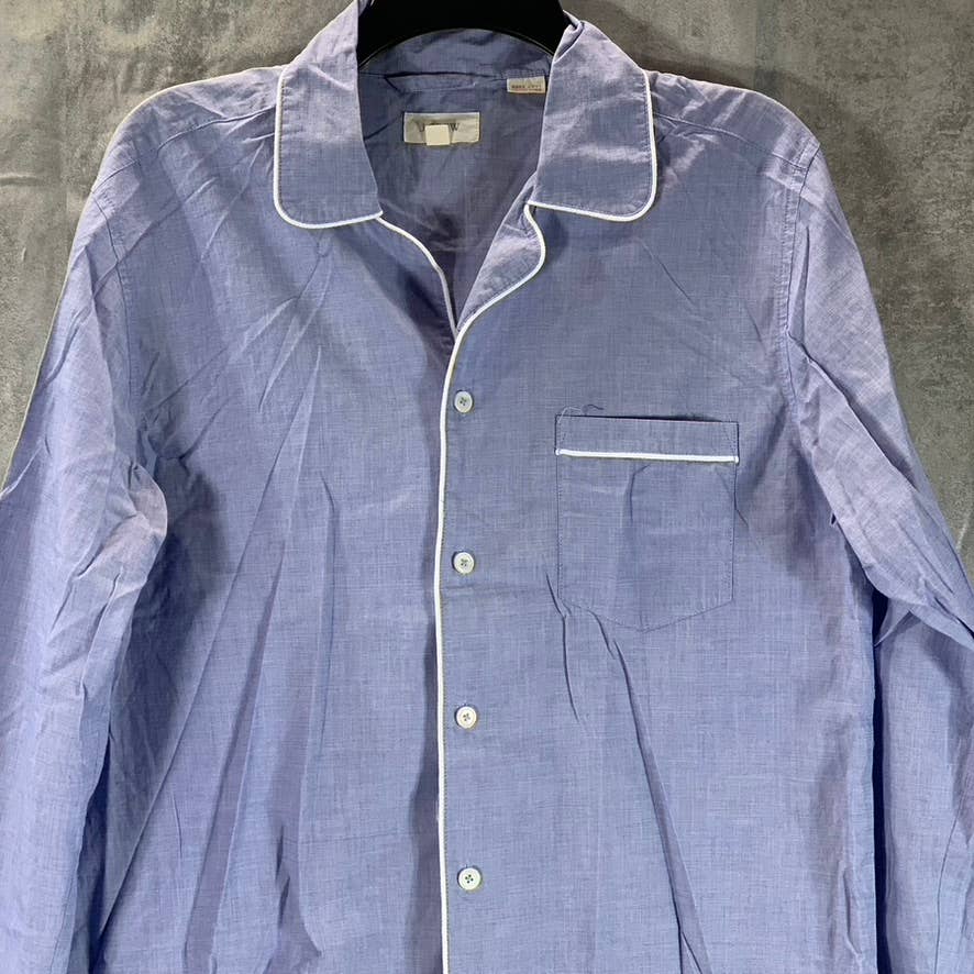 J.CREW Men's Eoe Bold Peri Cotton Button-up Pajama Top SZ S