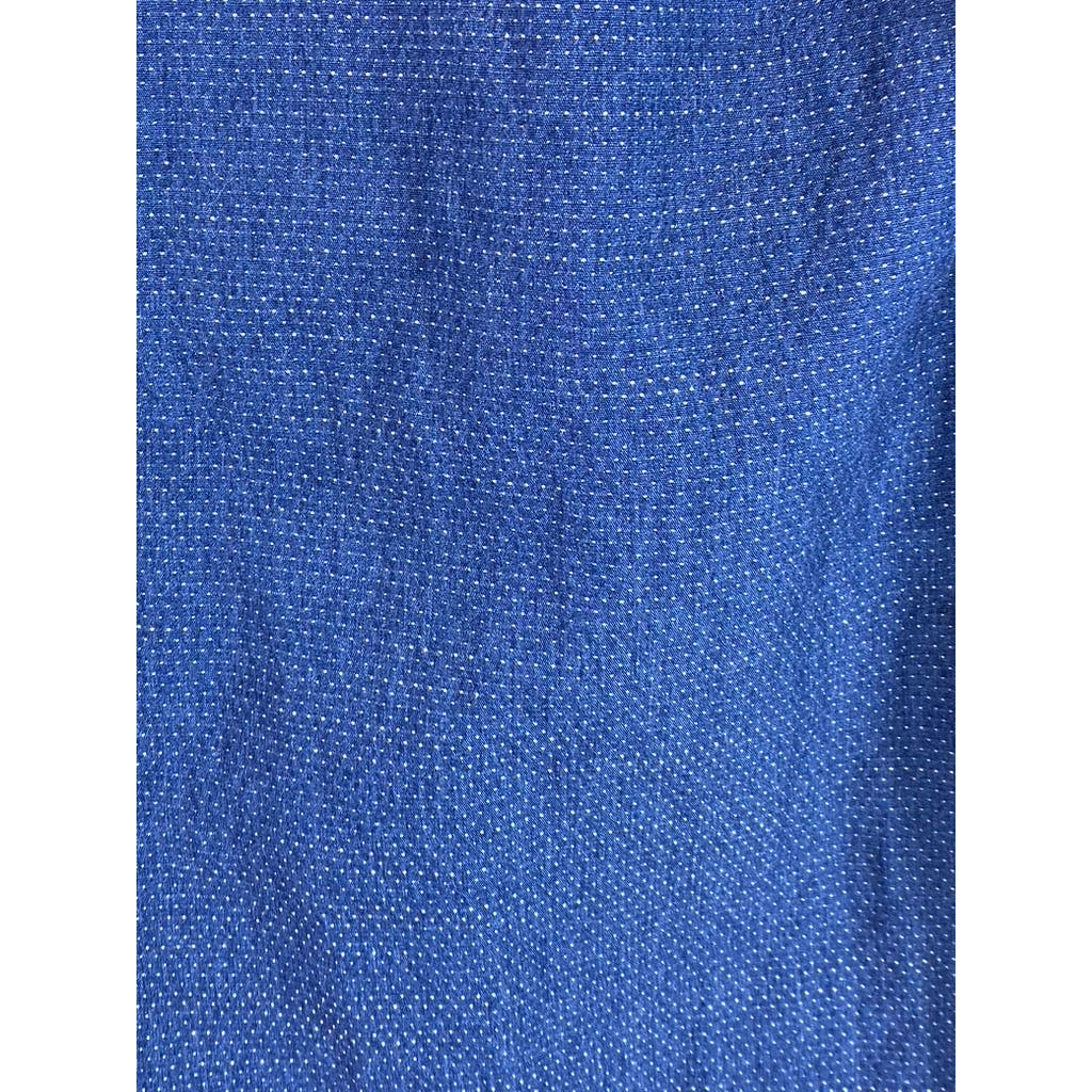 BANANA REPUBLIC Men's Indigo Micro Dot Slim-Fit Button-Up Long Sleeve Shirt SZ M
