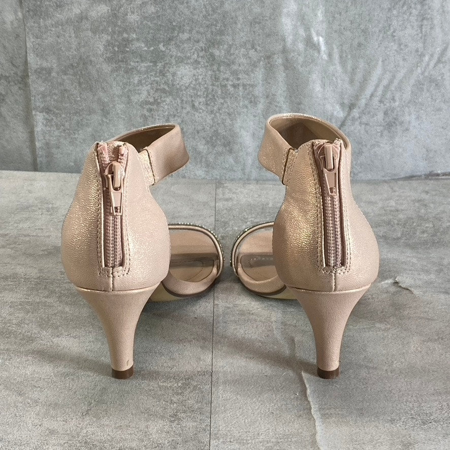 STYLE & CO Women's Blush-Silver Embellished Phillyis Two-Piece Evening Sandals