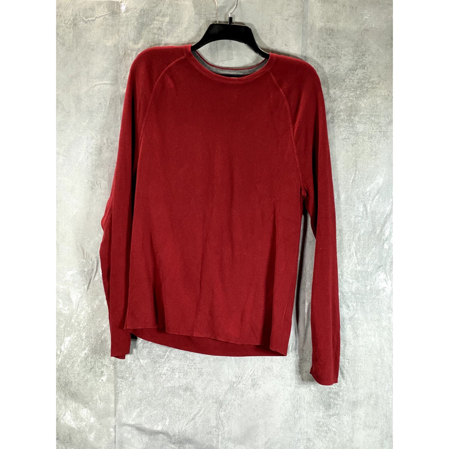 BANANA REPUBLIC Men's Burgundy Crewneck Long-Sleeve Pullover Sweater SZ S