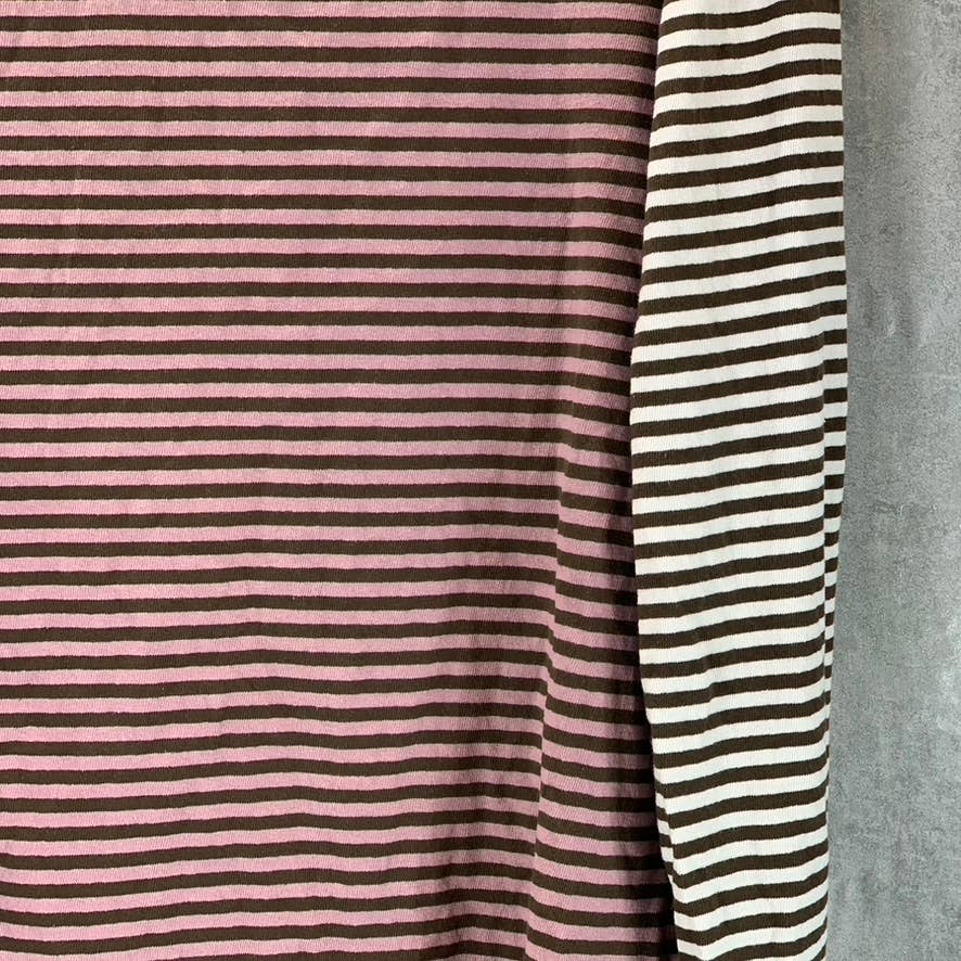 MADEWELL Men's Colorblock Striped Crewneck Long-Sleeve T-Shirt SZ M