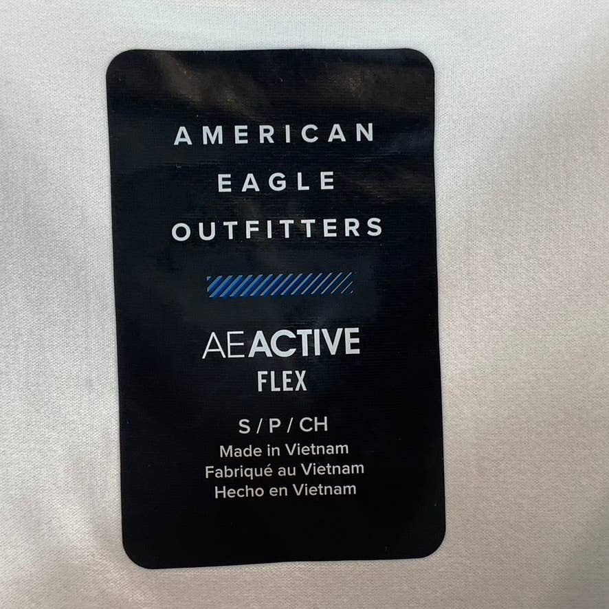 AMERICAN EAGLE OUTFITTERS Men's White AE Active Flex Crewneck T-Shirt SZ S