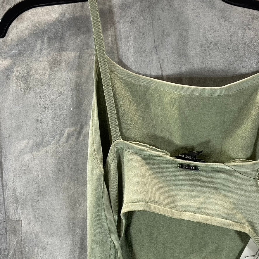 GUESS Women's Dried Sage Jen Cutout-Back Sleeveless Bodycon Mini Dress SZ XS