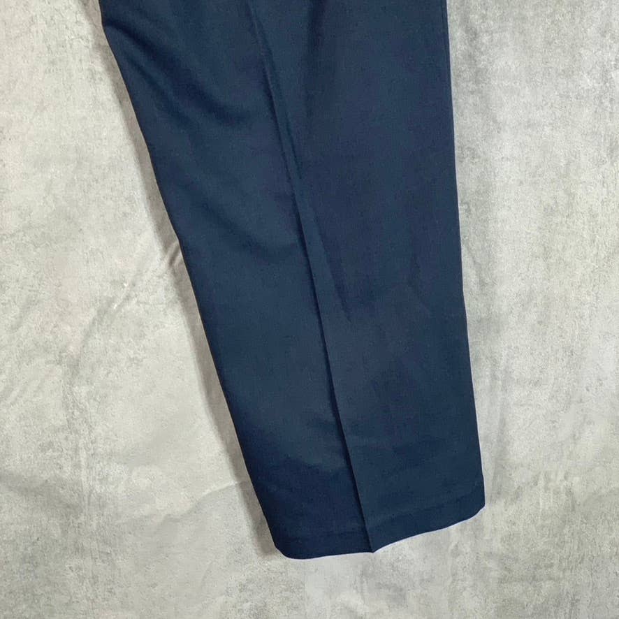 REACTION KENNETH COLE Men's Navy Modern-Fit Flat-Front Pants SZ 34X30