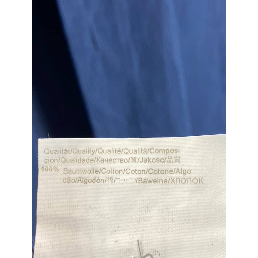 BOSS HUGO BOSS Men's Navy Pinstripe Button-Up Long-Sleeve Dress Shirt SZ16 32/33