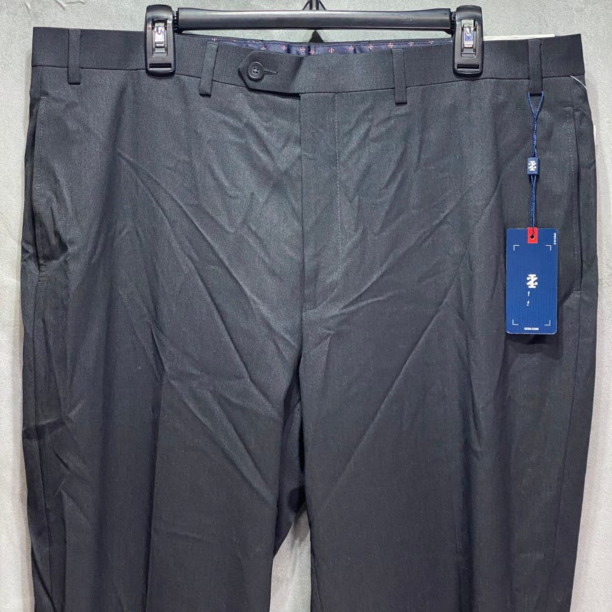 IZOD Solid Black Classic-Fit Flat Front Suit Pants SZ 38X34