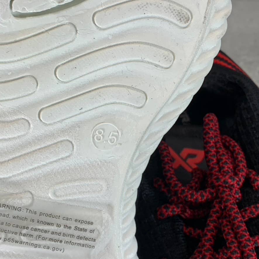 XRAY FOOTWEAR Men's Black/Red Knit Breathable Niko Lace-Up Sneakers SZ 8.5