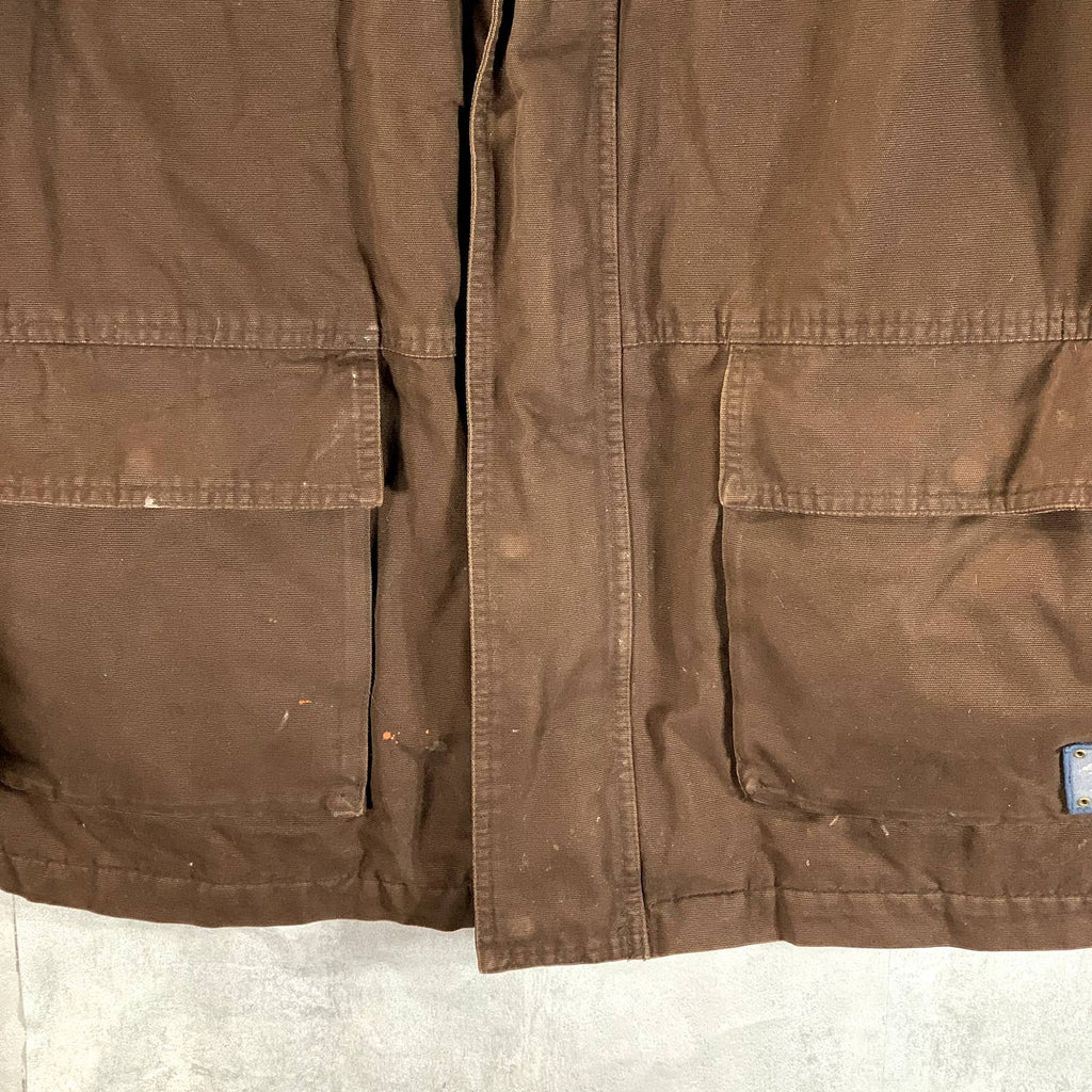 EDDIE BAUER Men's Big&Tall Vintage Brown Full-Zip Utility Jacket SZ XL/T