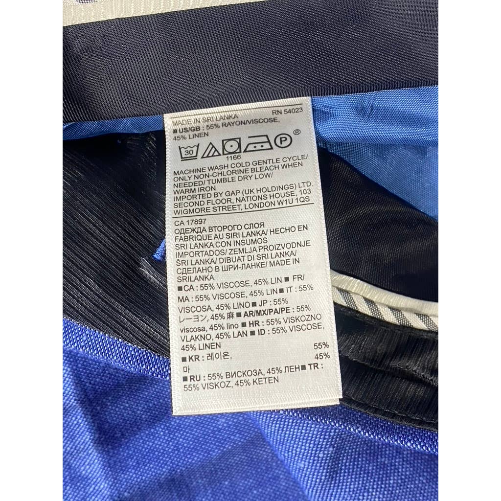 BANANA REPUBLIC Women's Petite Royal Blue Avery Straight Pant SZ 8P