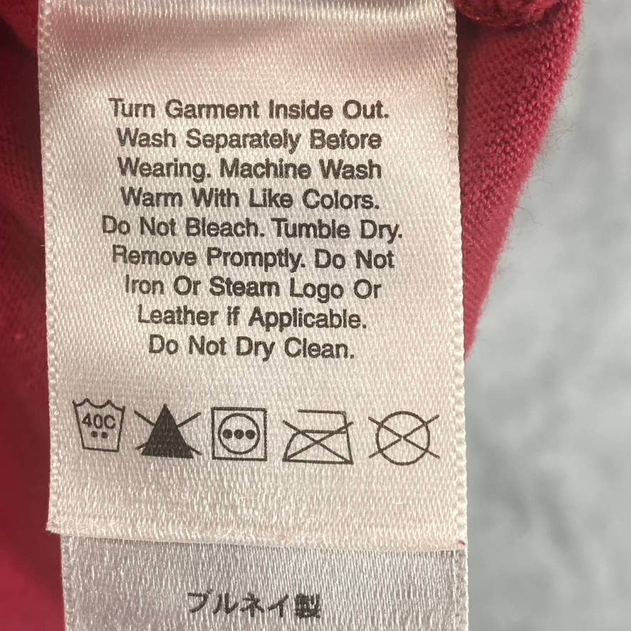 EDDIE BAUER Men's Red Cotton Short-Sleeve Crewneck T-Shirt SZ L