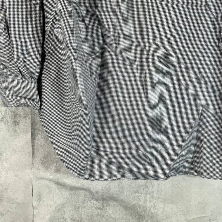 POLO RALPH LAUREN Men's Black Mini Gingham Button-Up Long-Sleeve Shirt SZ L
