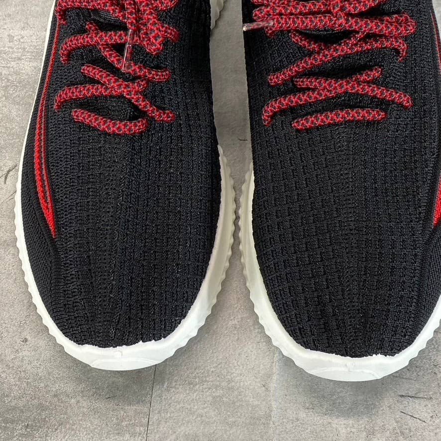 XRAY FOOTWEAR Men's Black/Red Knit Breathable Niko Lace-Up Sneakers SZ 12