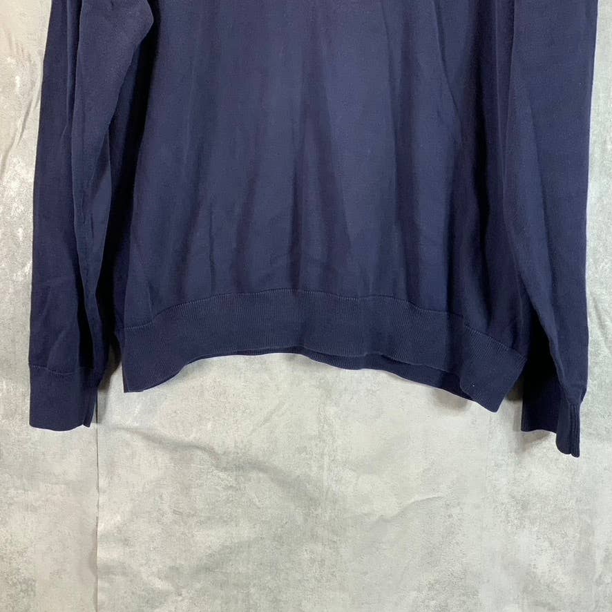 BROOKS BROTHERS Men's Navy V-Neck Supima Cotton Pullover Sweater SZ 2XL
