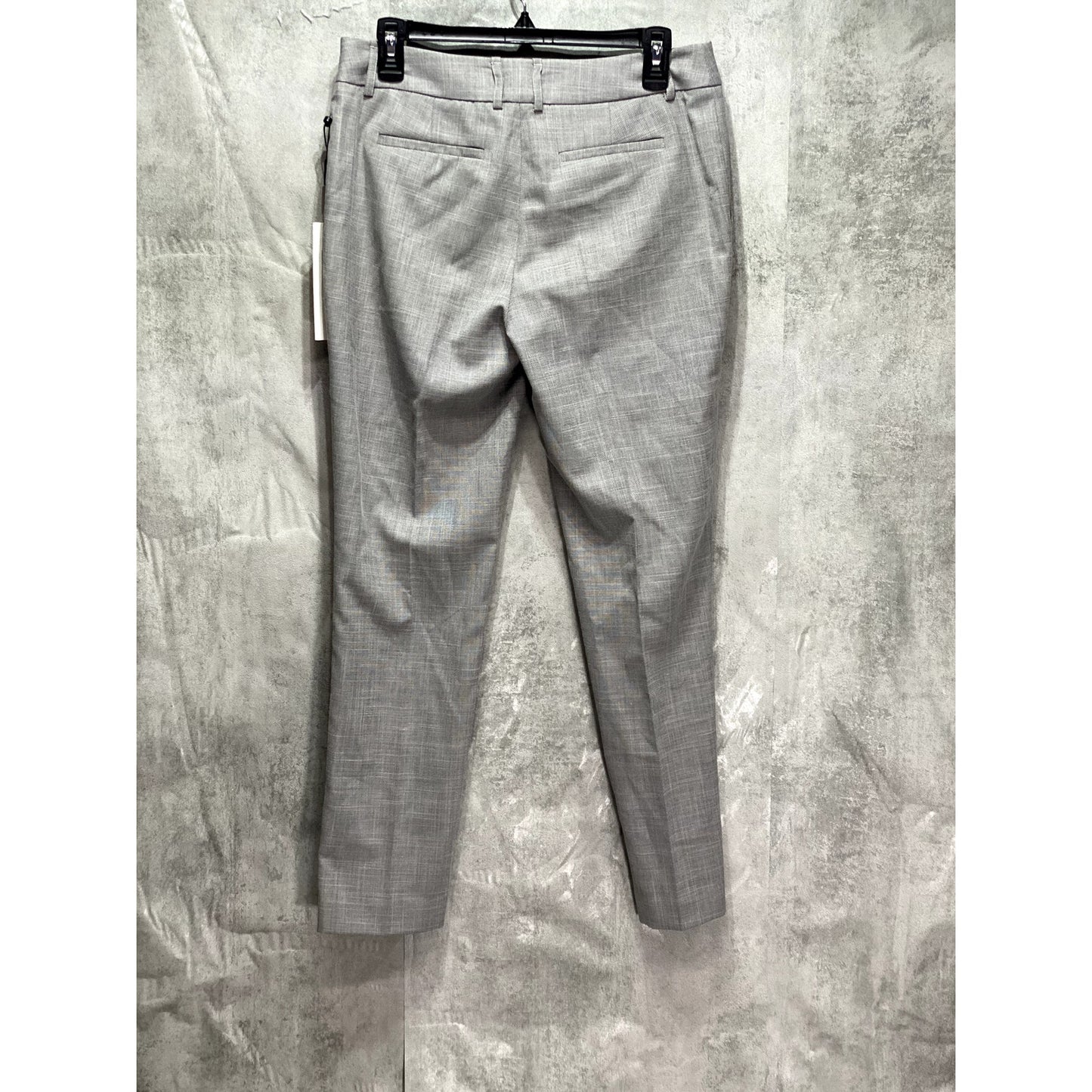 CALVIN KLEIN Grey Textured Skinny Ankle Dress Pants SZ 4