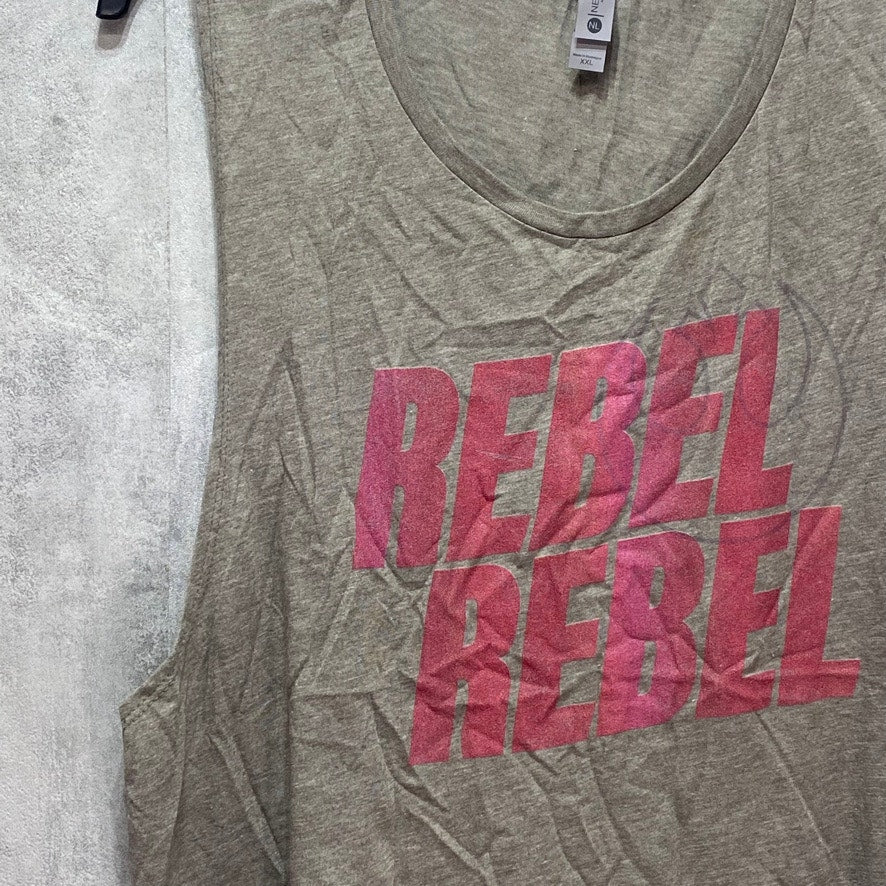 NEXT LEVEL Juniors Green Bold Rebel Tank Top SZ XXL