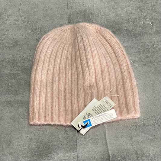 TEASURE & BOND Blush Ribbed Knit Beanie Hat SZ OS