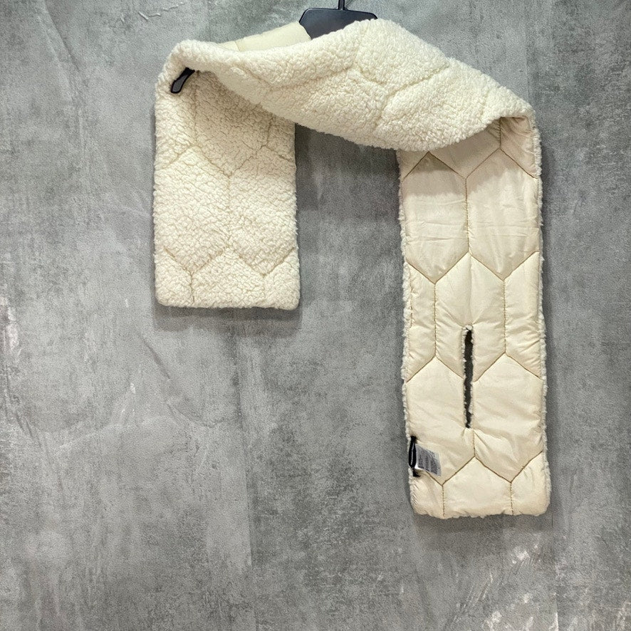 INC INTERNATIONAL CONCEPTS Cream Quilted Faux-Fur Puffer Muffler Scarf OS