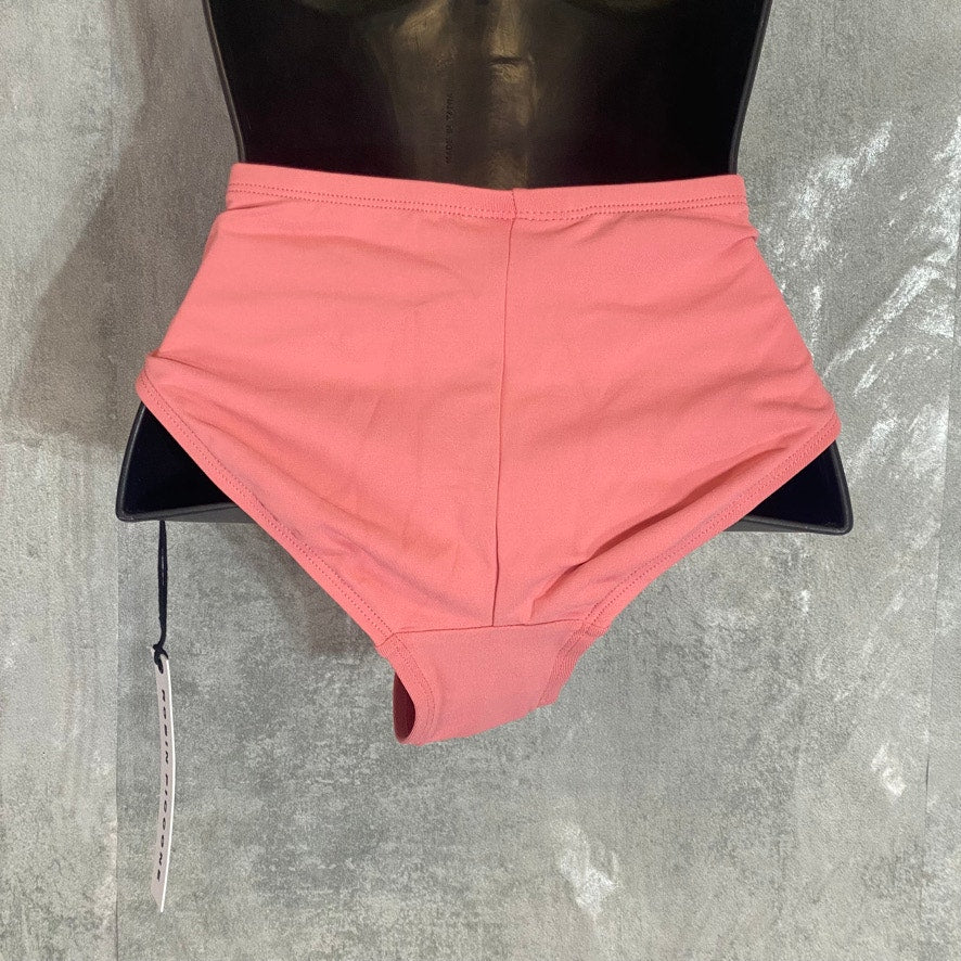 ROBIN PICCONE Pink Lemonade Lily Sash Hipster Moderate Coverage Bikini Bottoms SZ M