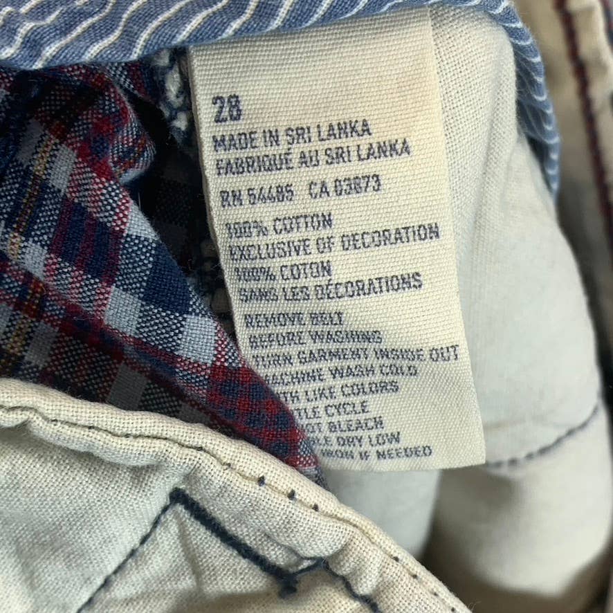 AMERICAN EAGLE Outfitters Men's Red/Navy Gingham Classic Length Shorts SZ 28