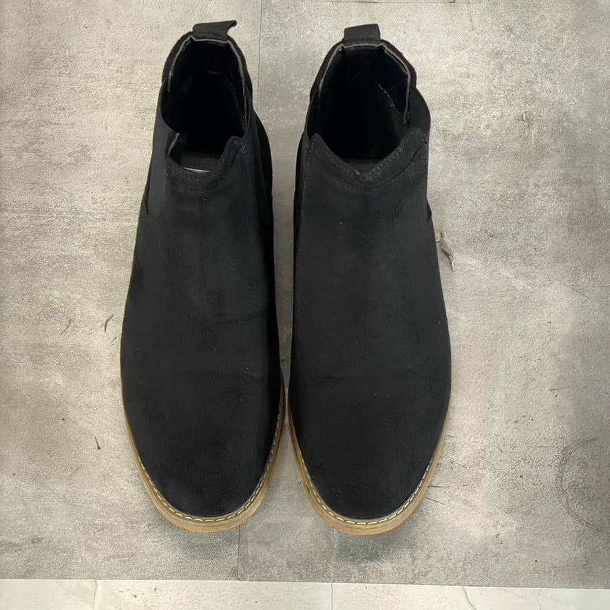 VANCE CO. Men's Wide Width Black Faux-Suede Marshall Chelsea Boots SZ 8
