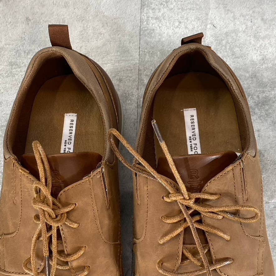 RESERVED FOOTWEAR NEW YORK Men's Cognac Vertigo Lace-Up Oxford Shoes SZ13