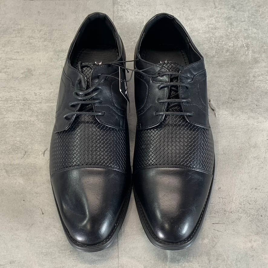 XRAY Men's Black Faux Leather Fellini Cap Toe Lace-Up Oxford Shoes SZ 9.5