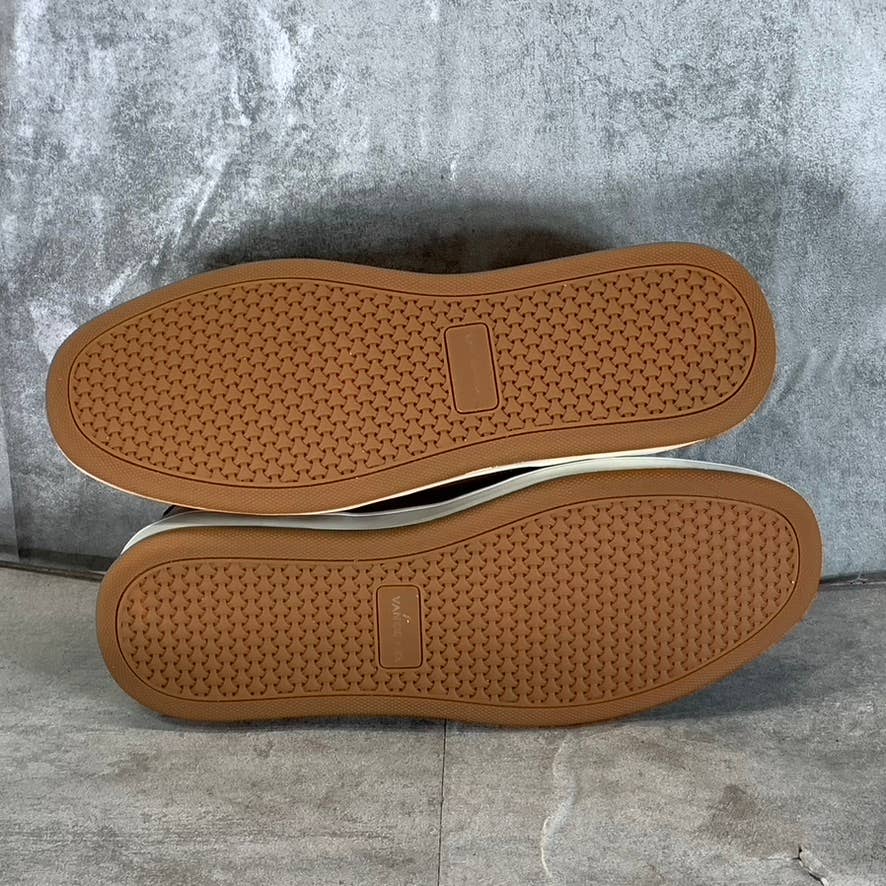 VANCE CO. Men's Brown Faux Leather Rogers Casual Lace-Up Sneakers SZ 8.5