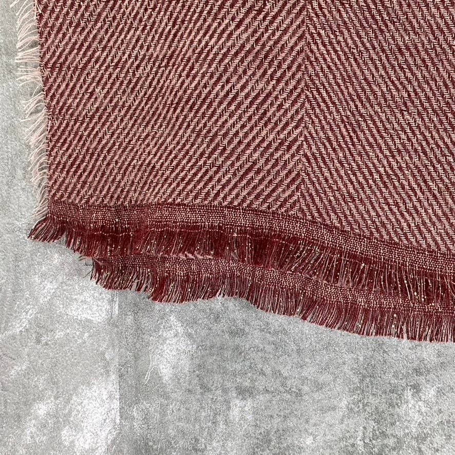 INC INTERNATIONAL CONCEPTS Women's Wine Two-Tone Shine Scarf SZ OS