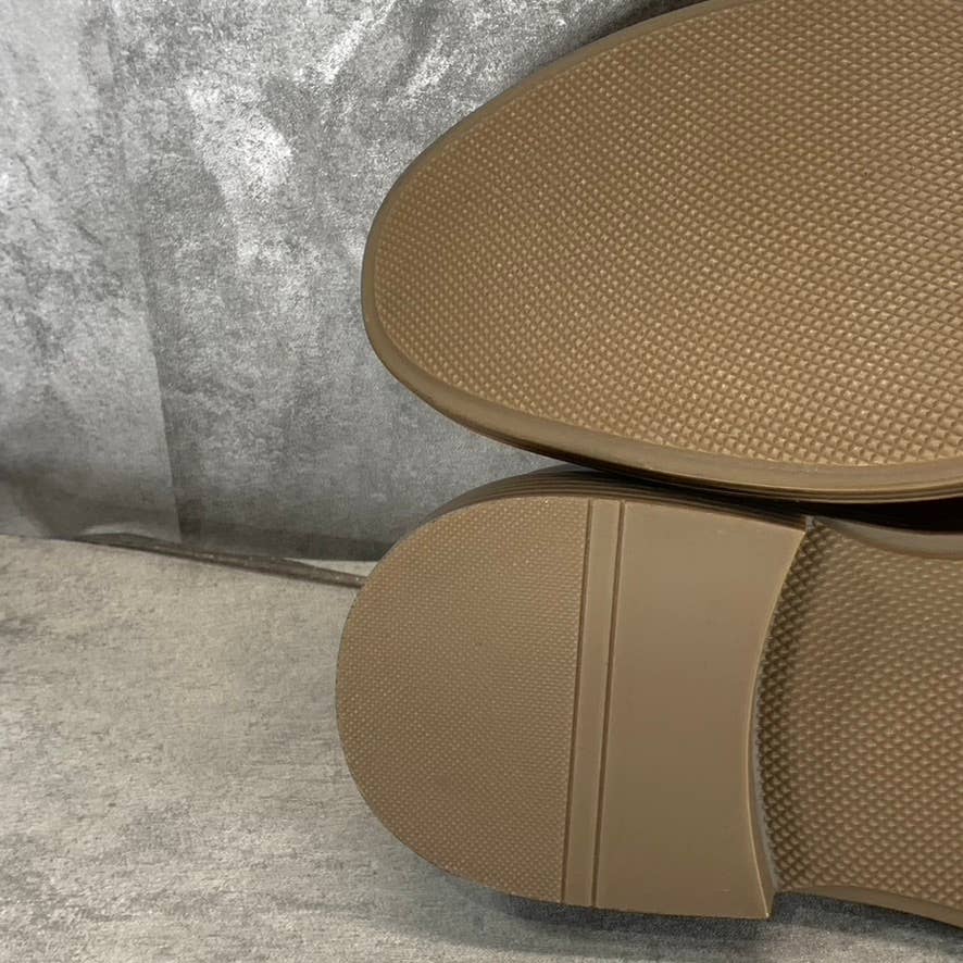 NICK GRAHAM Men's Brown Faux-Leather Dylan Lace-Up Oxfords SZ 8