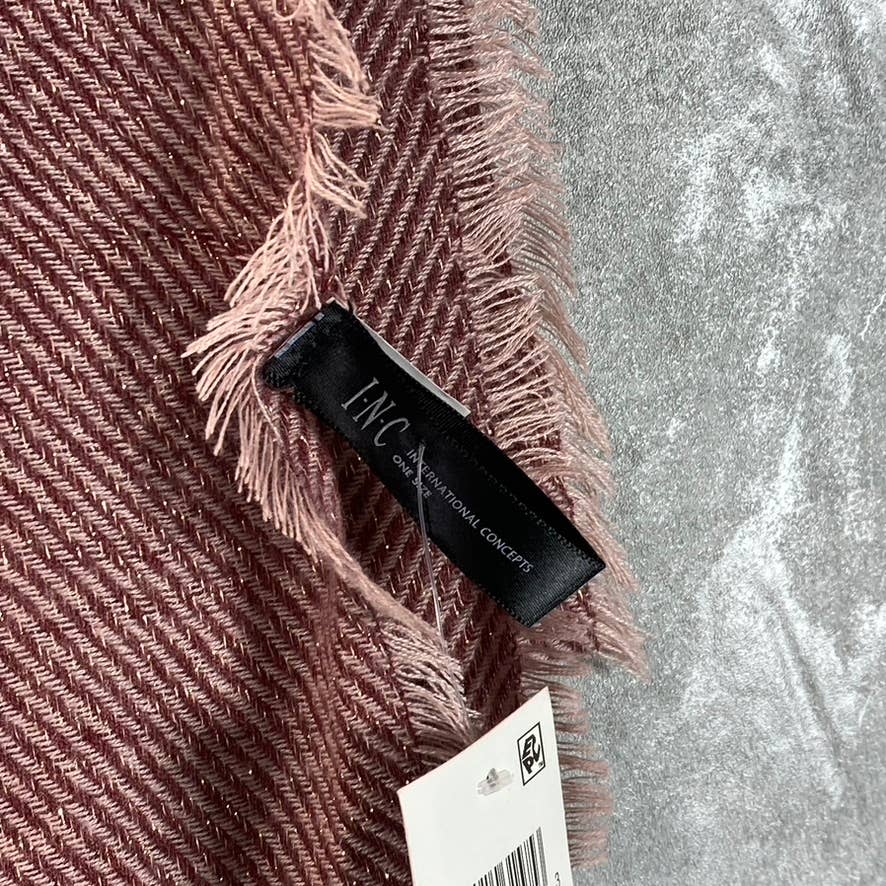 INC INTERNATIONAL CONCEPTS Women's Wine Two-Tone Shine Scarf SZ OS