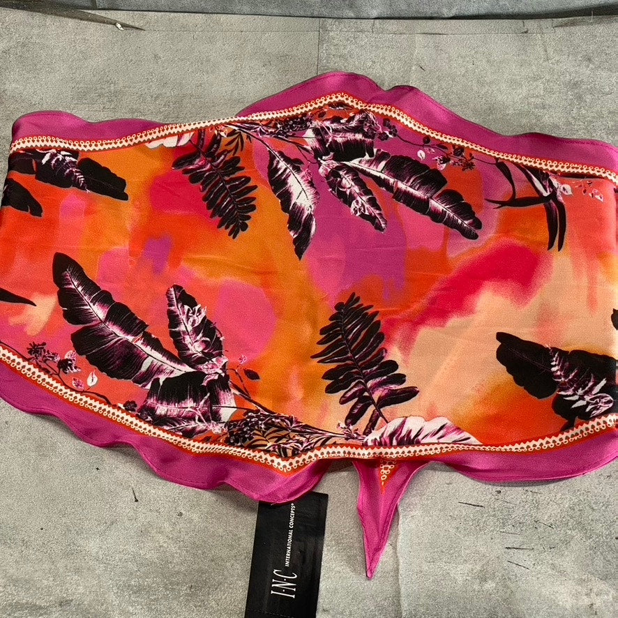 INC INTERNATIONAL CONCEPTS Women's Fuschia Palm-Print Kite Scarf SZ OS