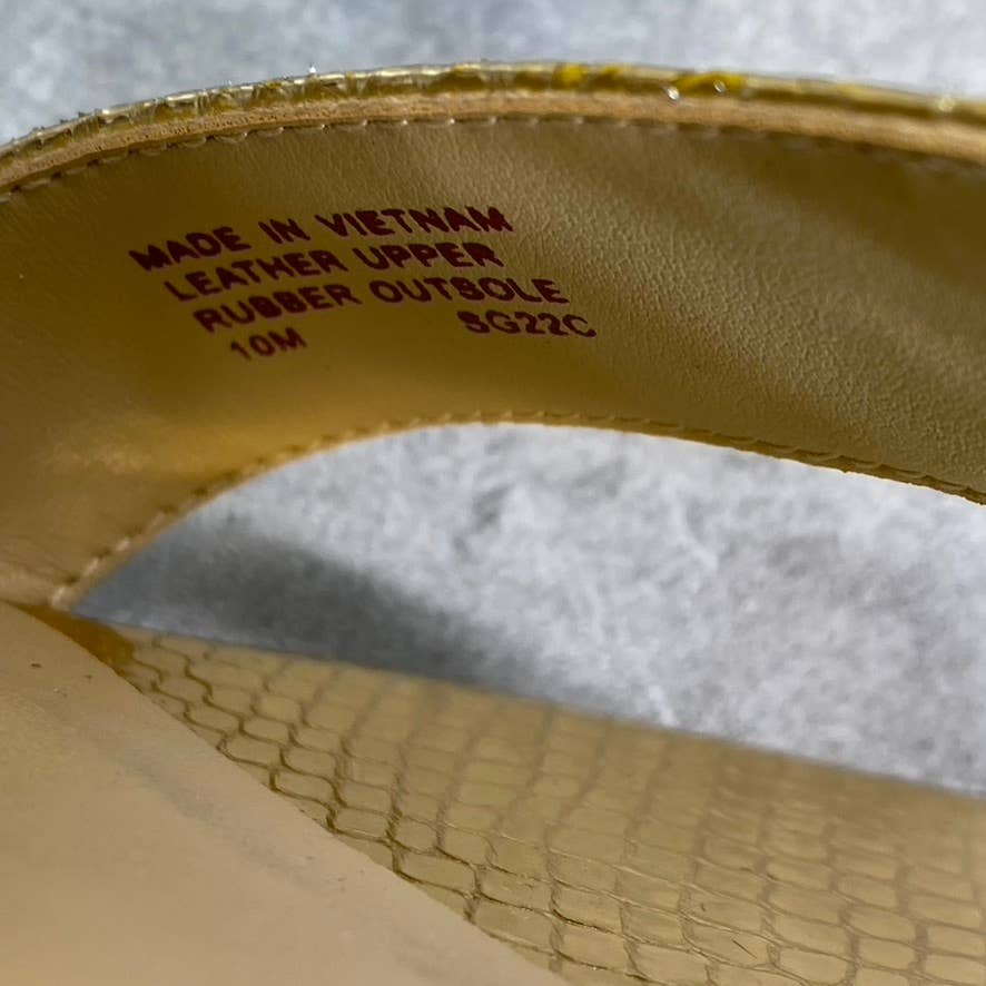 MICHAEL MICHAEL KORS Women's Gold Metallic Amos Ankle Cuff Stiletto Sandals SZ10