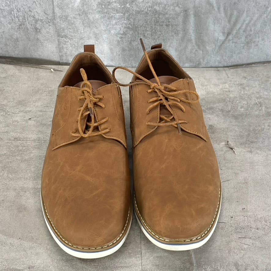 RESERVED FOOTWEAR NEW YORK Men's Cognac Vertigo Lace-Up Oxford Shoes SZ13