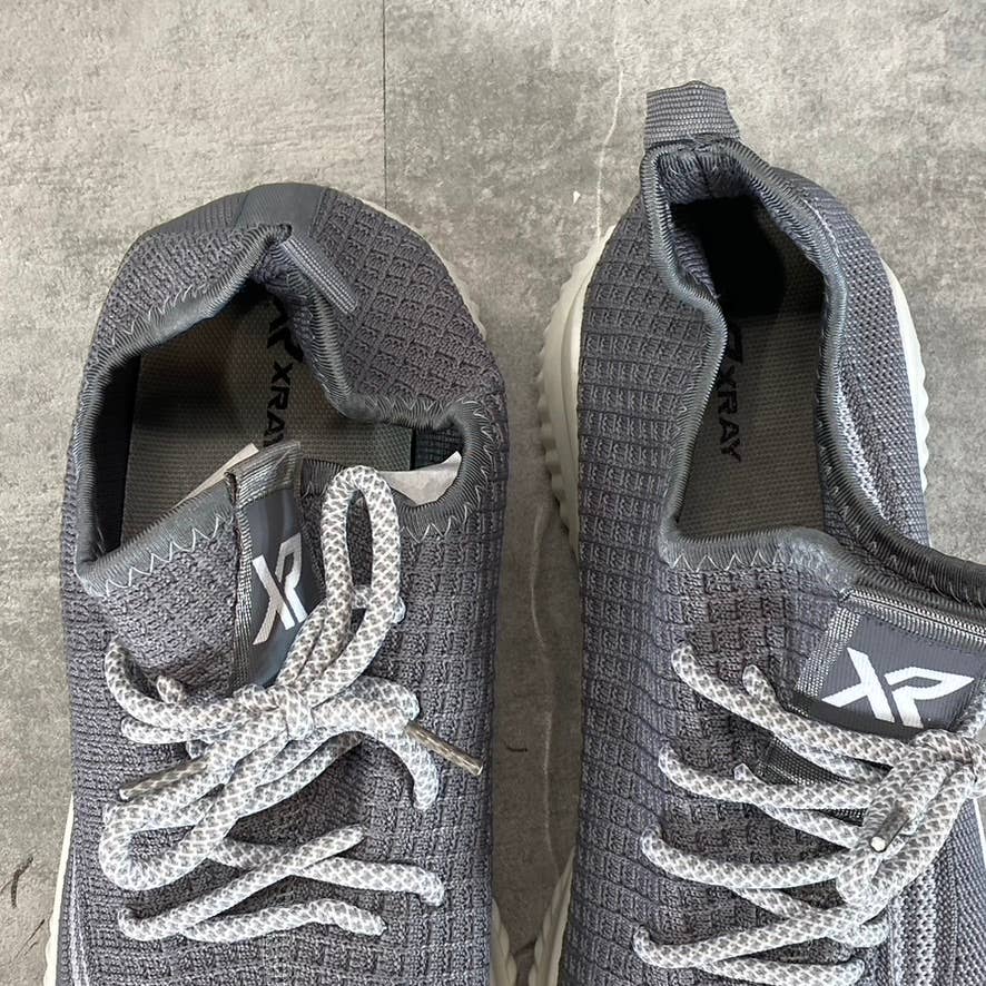 XRAY FOOTWEAR Men's Gray Knit Breathable Niko Lace-Up Sneakers SZ 12