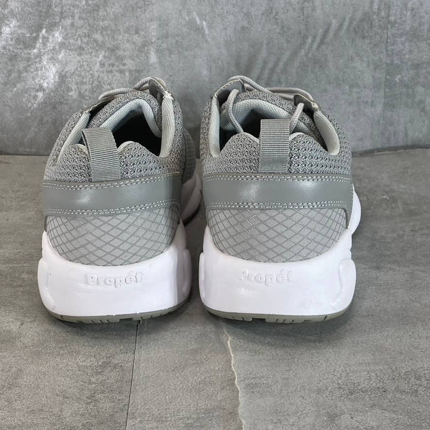 PROPET Women's X Wide LT Grey Stability X Knit Lace-Up Walking Sneakers SZ 10.5