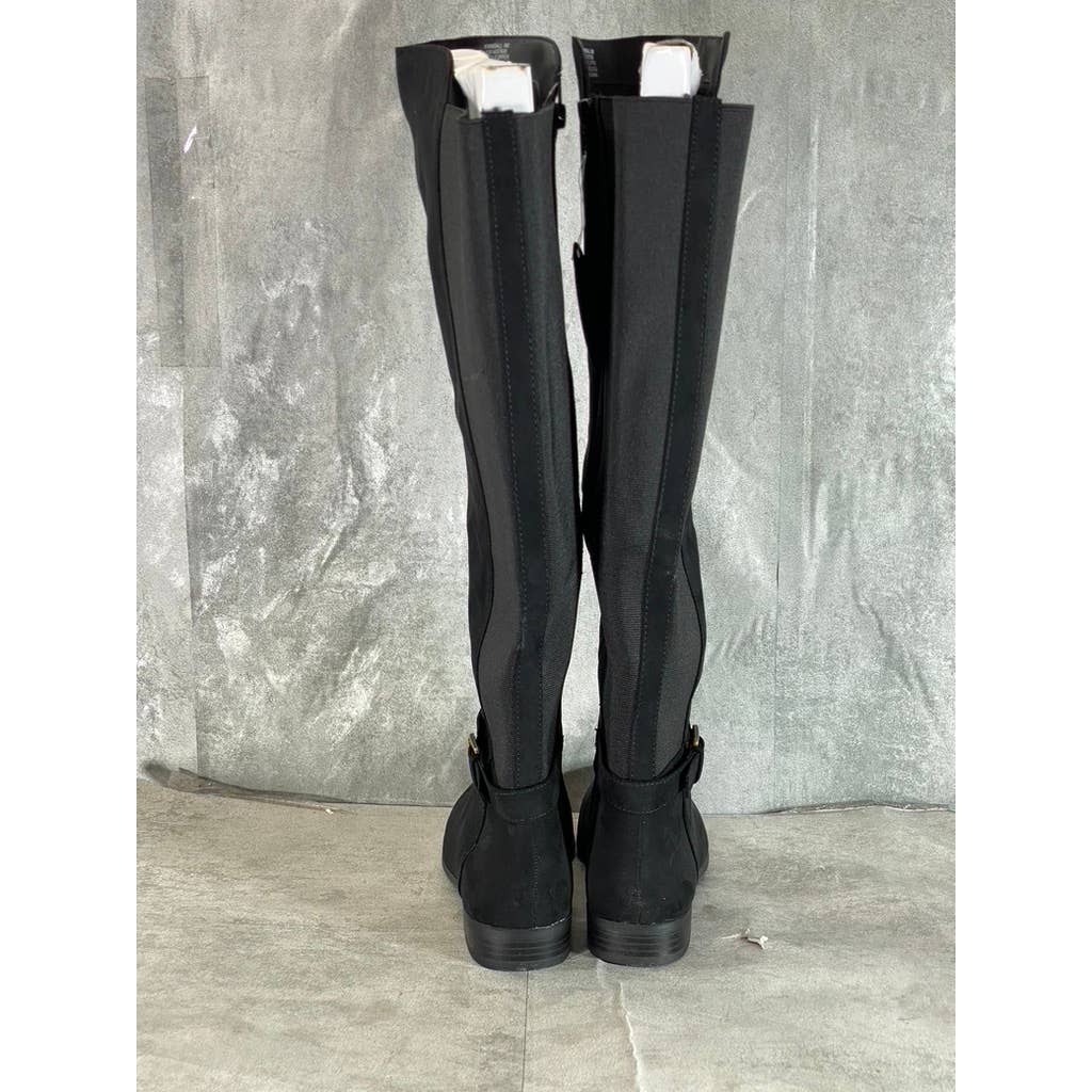 STYLE & CO Women's Black Kimmball Block-Heel Side-Zip Over-The-Knee Boots SZ 8