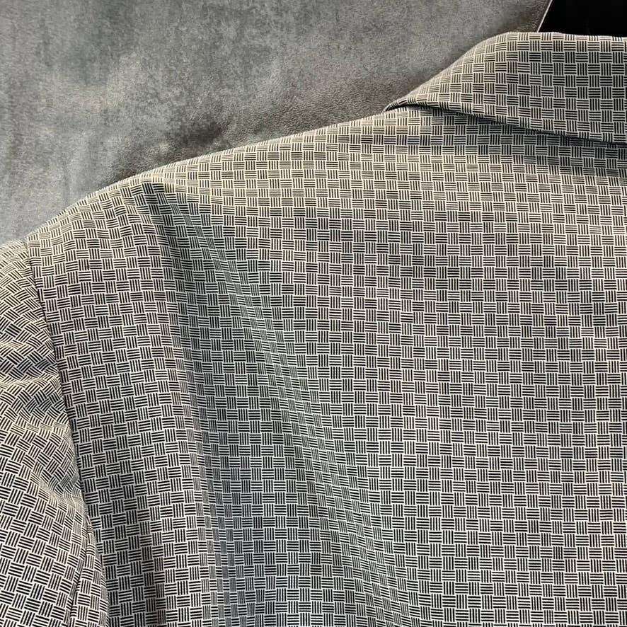 THE KOOPLES Men's Grey Printed One-Button Fitted Suit Jacket SZ 46