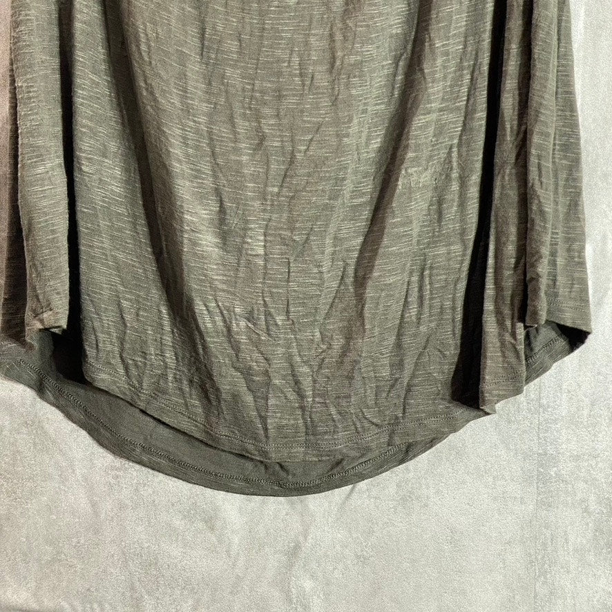 HALOGEN Women's Plus Size Grey Beluga Drape Neck Sleeveless Top SZ 1X