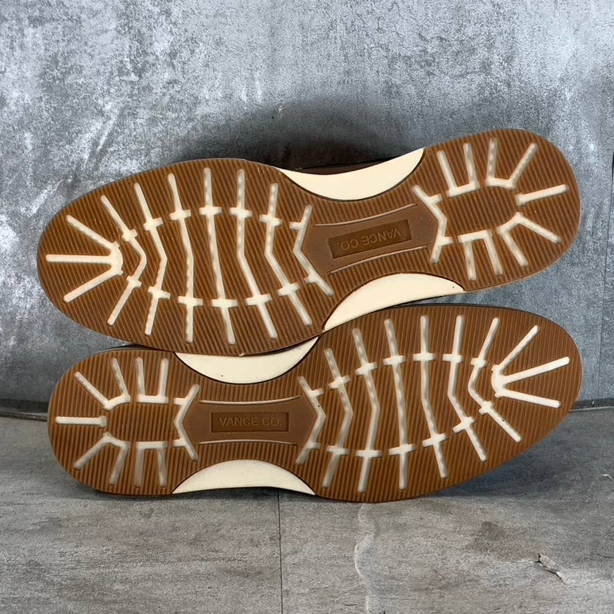 VANCE CO. Men's Brown Faux Leather Jedd Cap Toe Lace-Up Oxford SZ 9.5