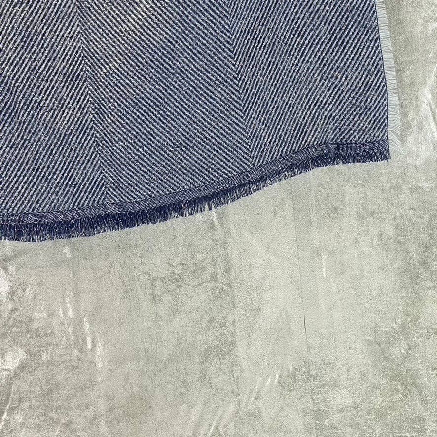 INC INTERNATIONAL CONCEPTS Women's Navy Two-Tone Shine Scarf SZ OS