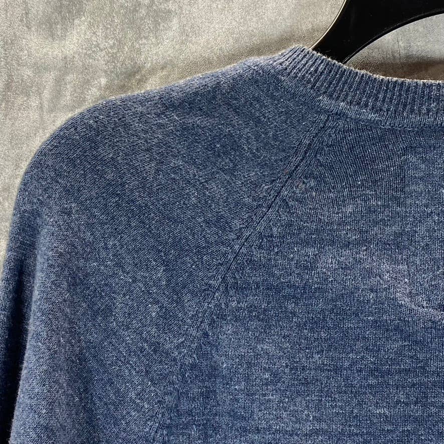 SUPERDRY ORANGE LABEL KNIT CO. Men's Chambray Cotton Crewneck Sweater SZ S