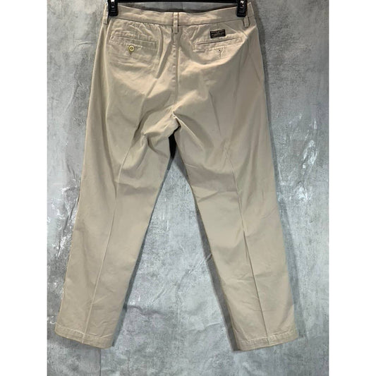 BANANA REPUBLIC Men's Tan Relaxed Straight Gavin Chino Pants SZ 33X30