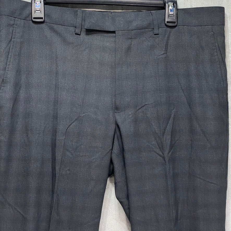 REACTION KENNETH COLE Gray Mini Check Pants SZ 35X32