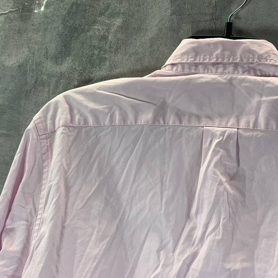 J.CREW Men's Light Pink Classic-Fit Secret Wash Button-Up Long-Sleeve Shirt SZ M