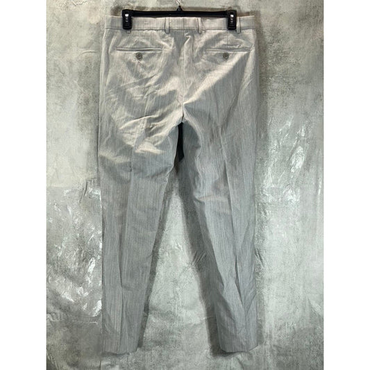 ORIGINAL PENGUIN Men's Light Grey Sharkskin Flat Front Dress Pants SZ 38
