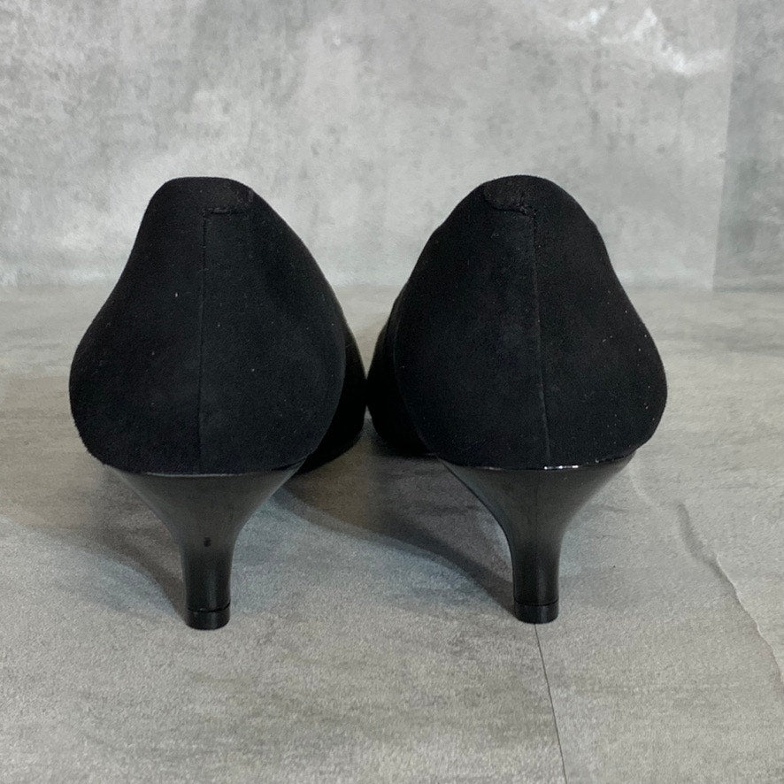 TROTTERS Narrow Black Suede Kiera Pointed-Toe Slip-On Pumps SZ 8.5N