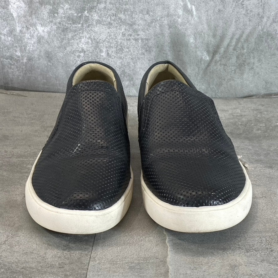 NATURALIZER Women's Black Leather Marianne Textured Slip-On Sneakers SZ 7.5