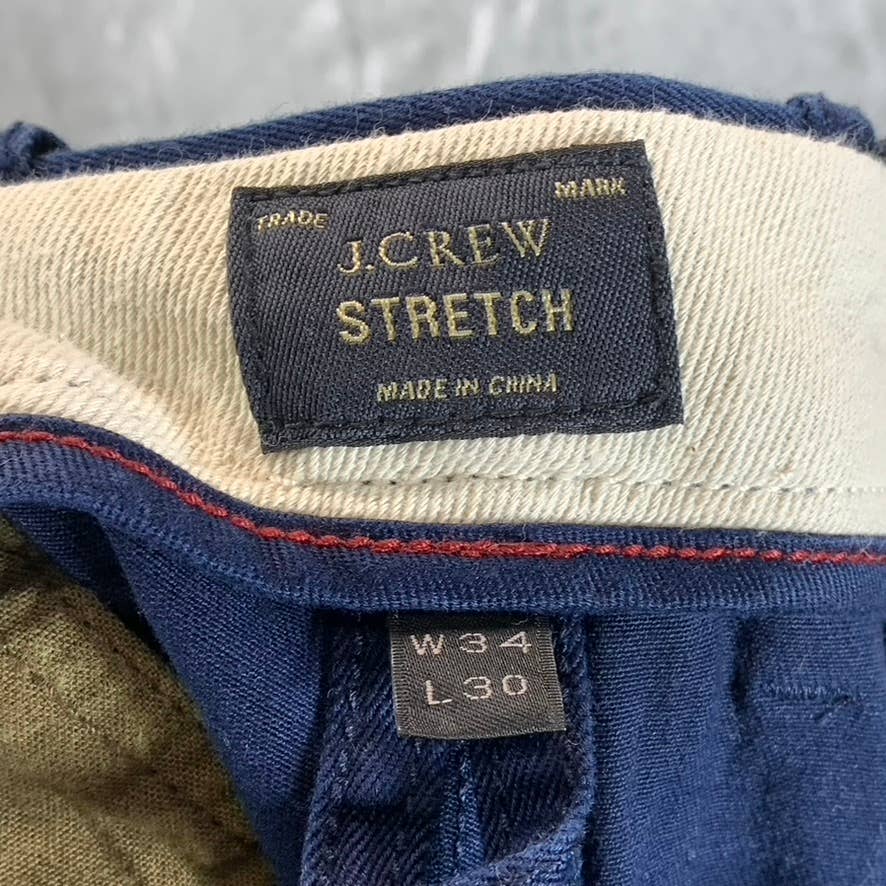 J.CREW Men's Navy 484 Slim-Fit Stretch Chino Pants SZ 34X30