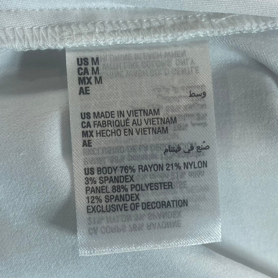 JM COLLECTION Women's Bright White Tummy-Control Crochet-Hem Capri Pants SZ M