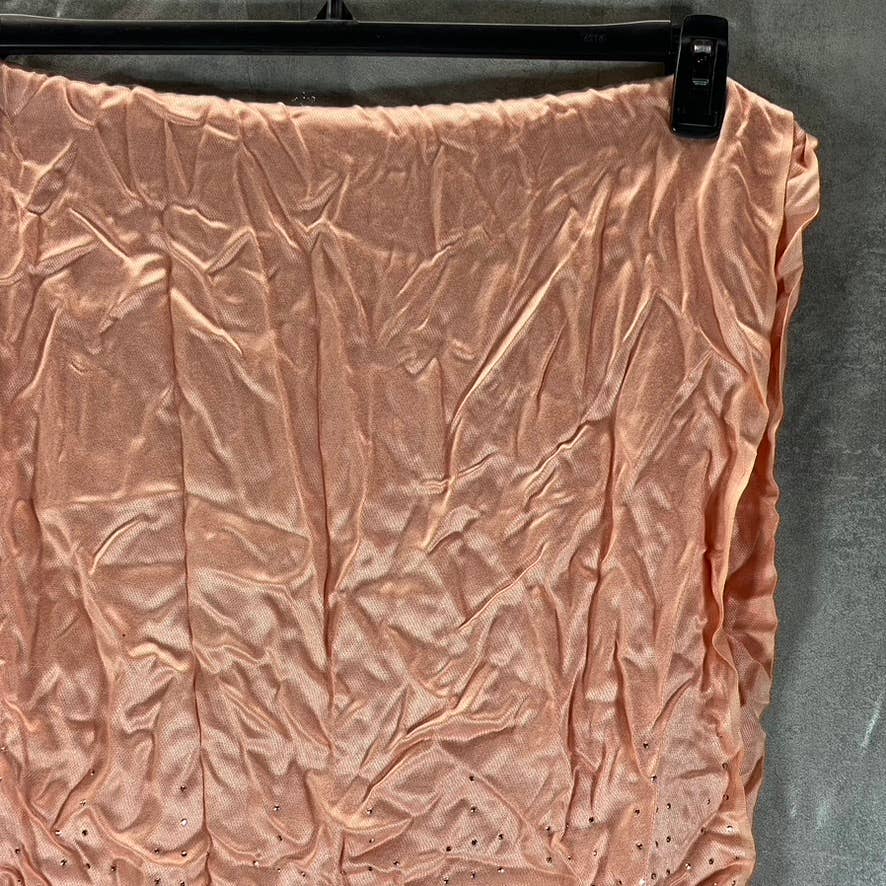 INC INTERNATIONAL CONCEPTS Women's Peach Gemstone Embellished Trim Wrap SZ OS